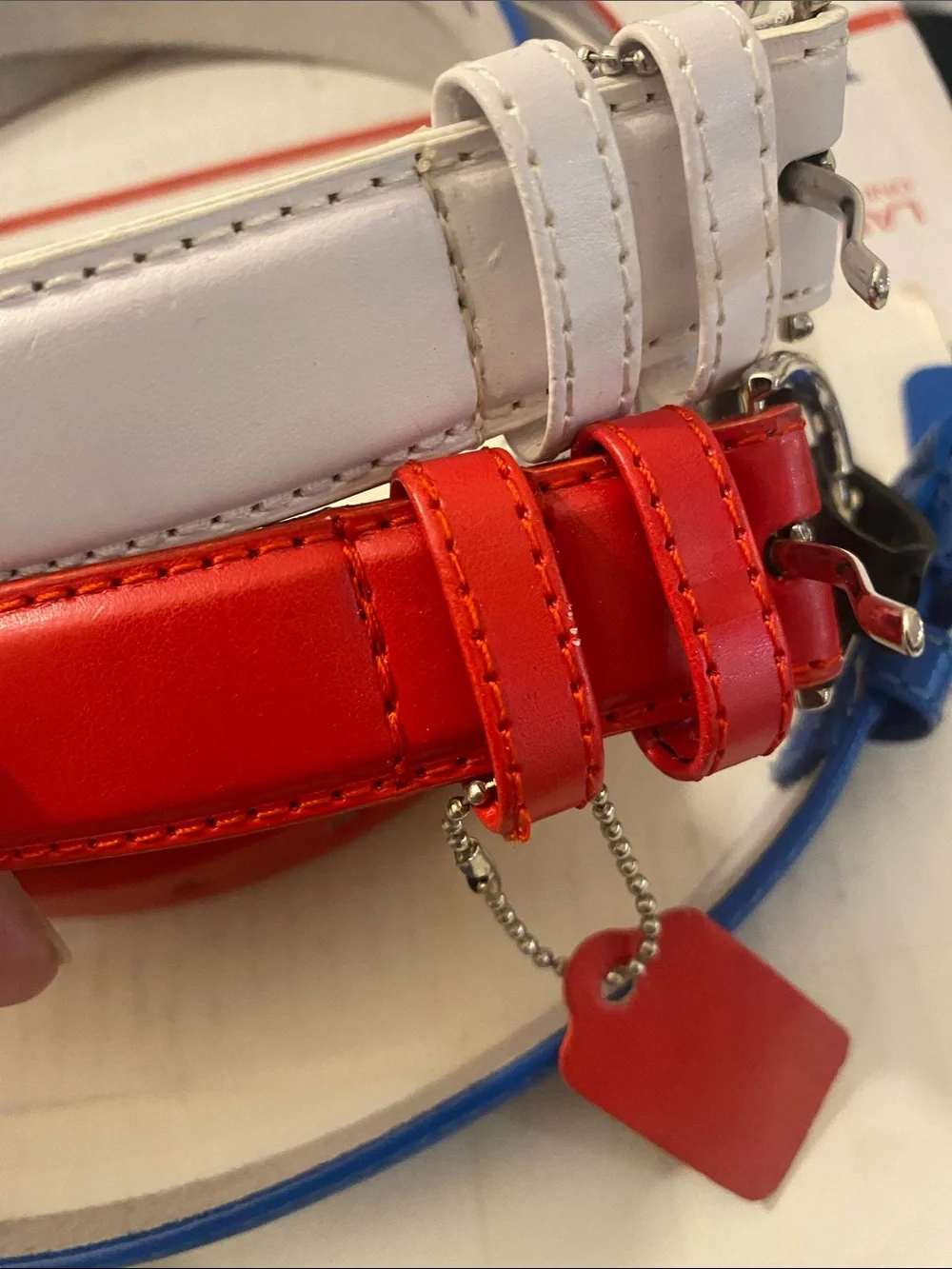 Bundle of (4)  Small Genuine Leather Belts good condition